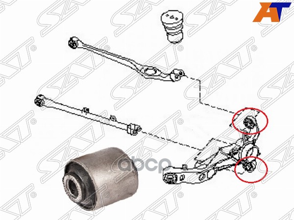 

SAT ST-55501-WA201B Сайлентблок задней цапфы 4WD NISSAN AD VAN/WINGROAD 99-04/EXPERT/AVENI