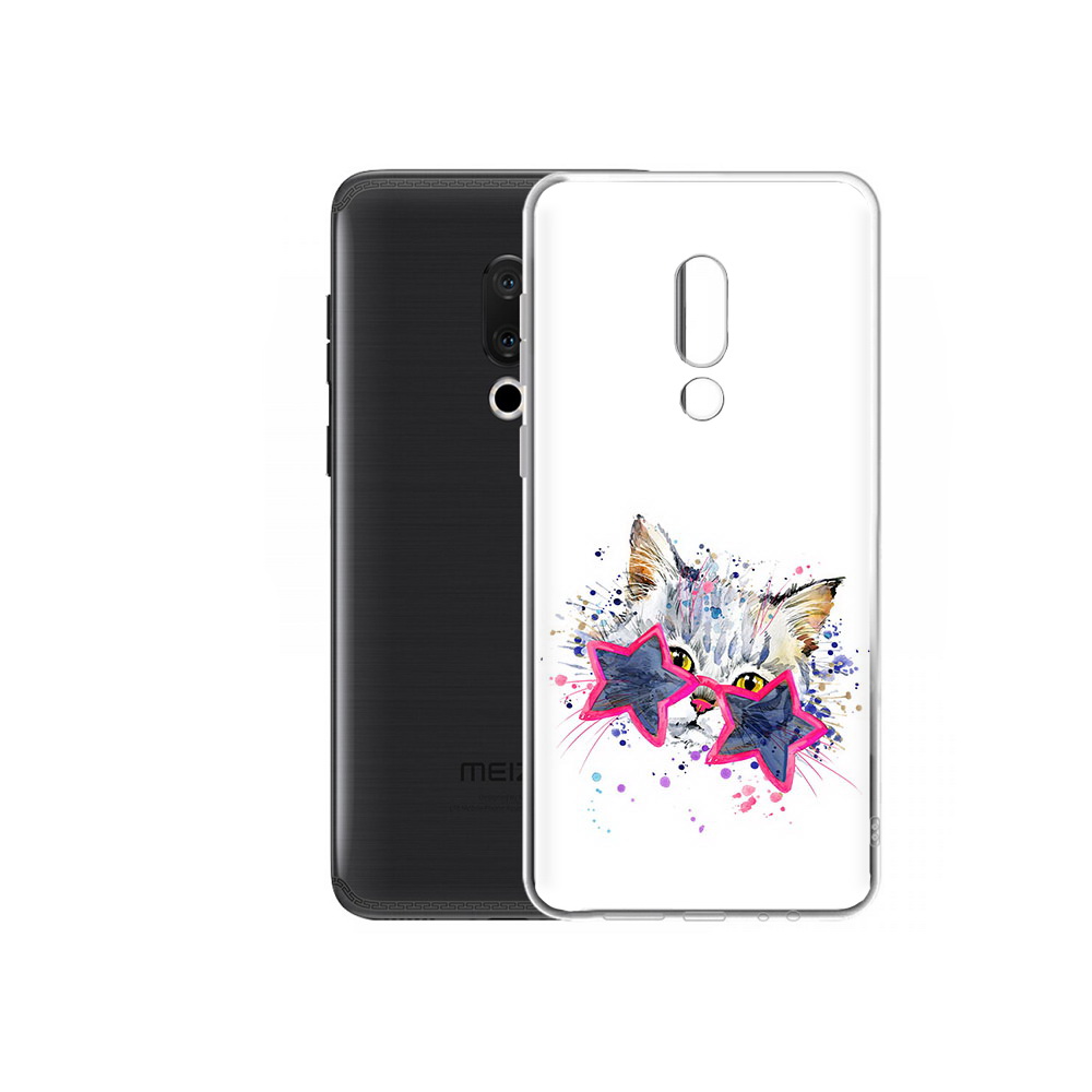 

Чехол MyPads Tocco для Meizu M15 Plus звездные очки, Прозрачный, Tocco