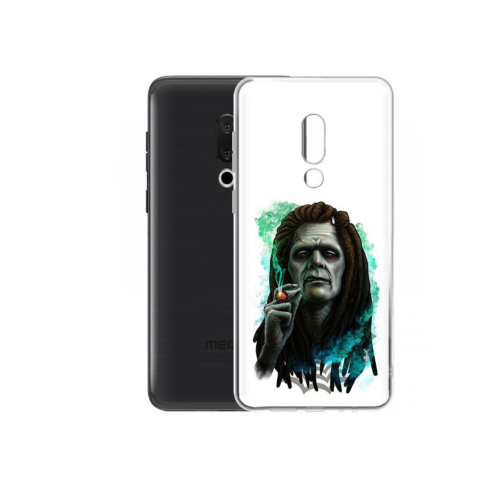 

Чехол MyPads Tocco для Meizu M15 Plus зеленый мужчина с сигаретой, Прозрачный, Tocco