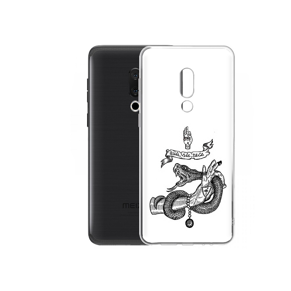

Чехол MyPads Tocco для Meizu M15 Plus змея на руке рисунок, Прозрачный, Tocco