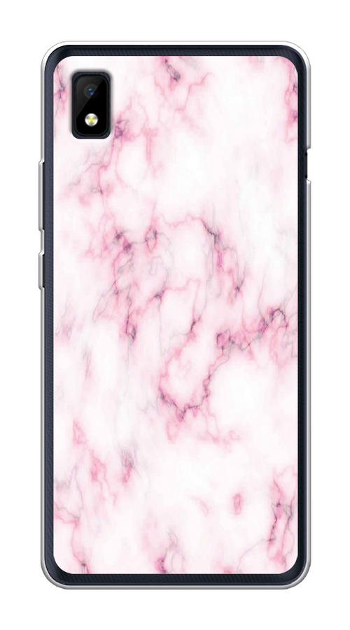 

Чехол на ZTE Blade L210 "Мрамор с розовым", Белый;розовый, 134150-1