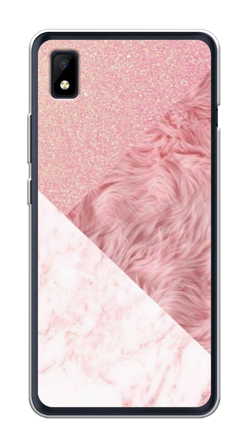 

Чехол на ZTE Blade L210 "Текстурные треугольники", Розовый;белый, 134150-1