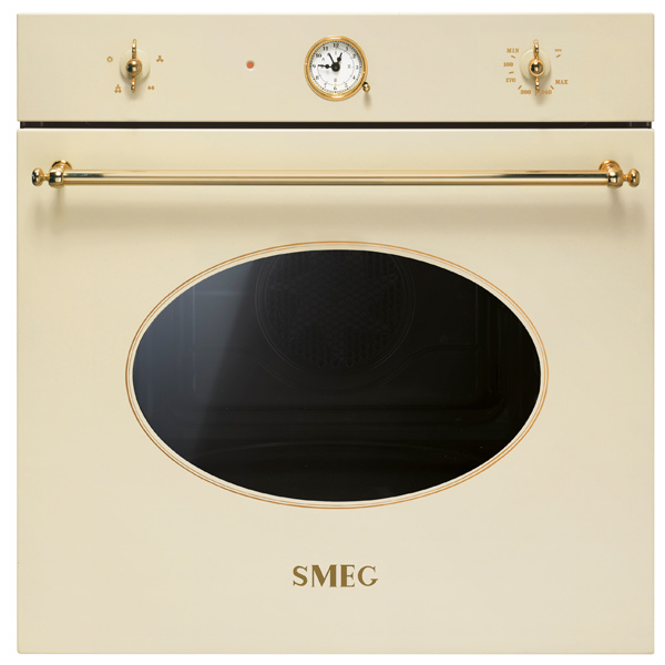 фото Встраиваемый газовый духовой шкаф smeg sf800gvp beige