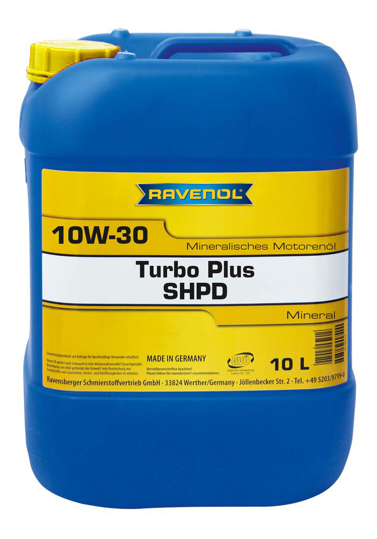 Моторное масло Ravenol Turbo Plus SHPD 10W30 10 л