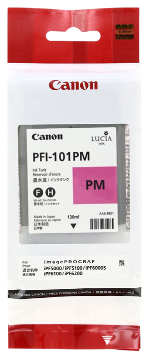 

Картридж для струйного принтера Canon PFI-101 PM пурпурный, оригинал, PFI-101 PM