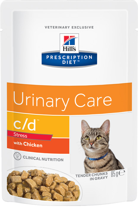 фото Влажный корм для кошек hill's prescription diet c/d urinary stress, курица, 12шт, 85г