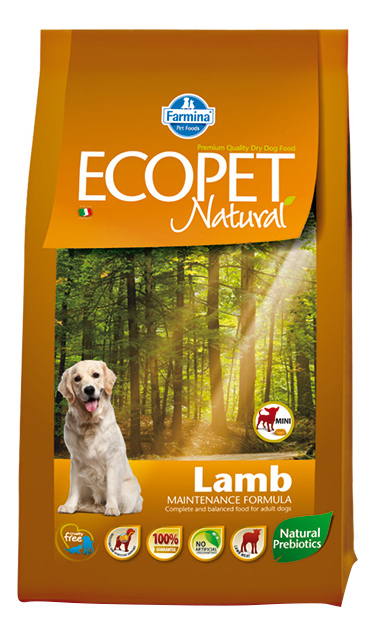 фото Сухой корм для собак farmina ecopet natural mini, для мелких пород, ягненок, 12кг