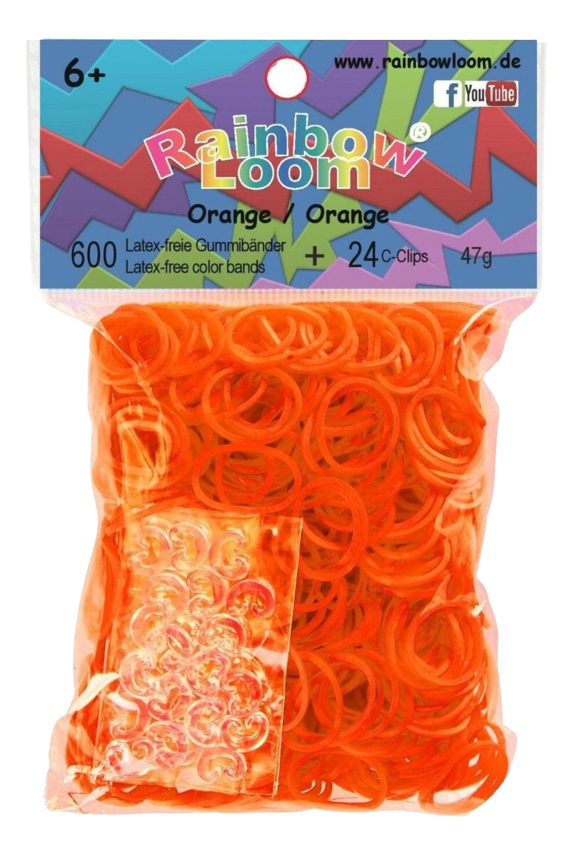 Плетение из резинок Rainbow Loom Solid Bands - Orange Jelly