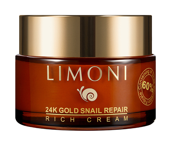 фото Крем для лица limoni 24k gold snail repair rich cream 50 мл