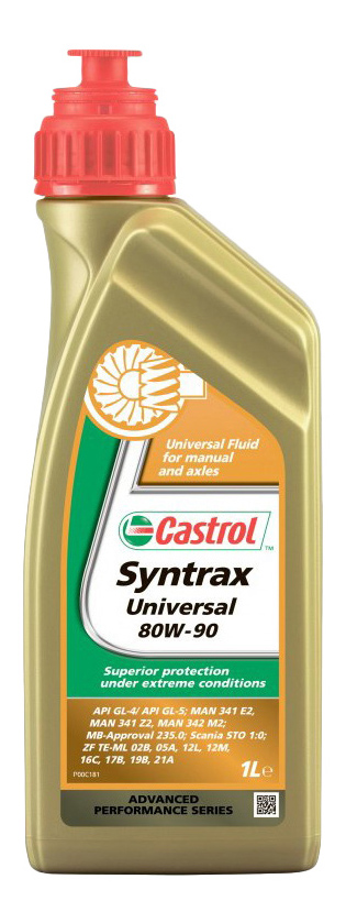 фото Трансмиссионное масло castrol syntrax universal 80w90 1л 157f43