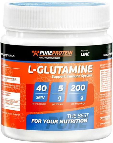 фото L-glutamine pureprotein, 200 г, апельсин