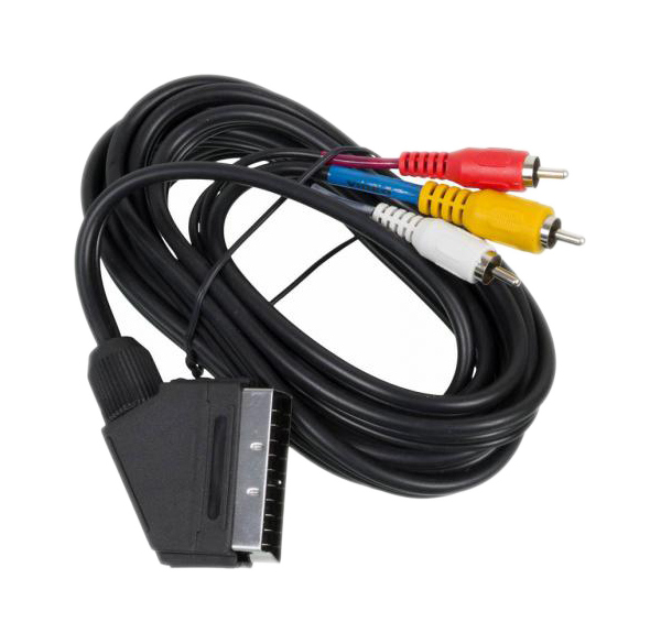 фото Кабель ningbo 3rca - scart 3м black (jsc005-3)