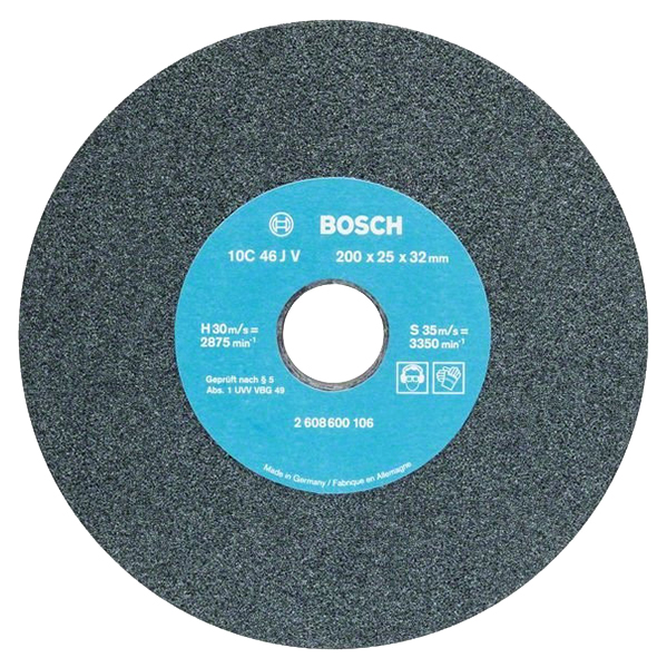 

Круг шлифовальный Bosch SiC 200Х25Х32 MM Д/GSM200 2608600106, SiC