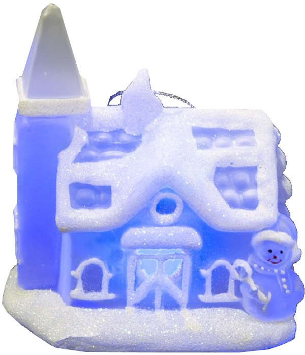 Елочная игрушка Snowhouse Домик с Башней GM3202-4 11 см 1 шт.