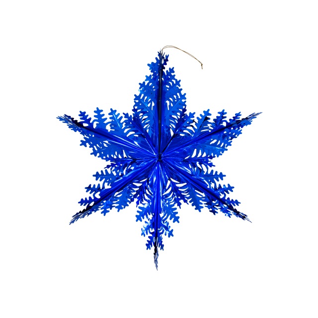 фото Звезда из фольги holiday classics ажурная 60 см синяя h241212b
