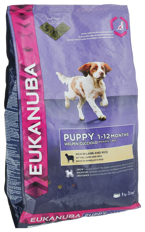 

Сухой корм для щенков Eukanuba Puppy All Breeds, ягненок и рис, 12кг, Puppy All Breeds