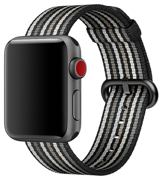 фото Ремешок для смарт-часов apple woven nylon для apple watch 38 mm black (mrhc2zm/a)