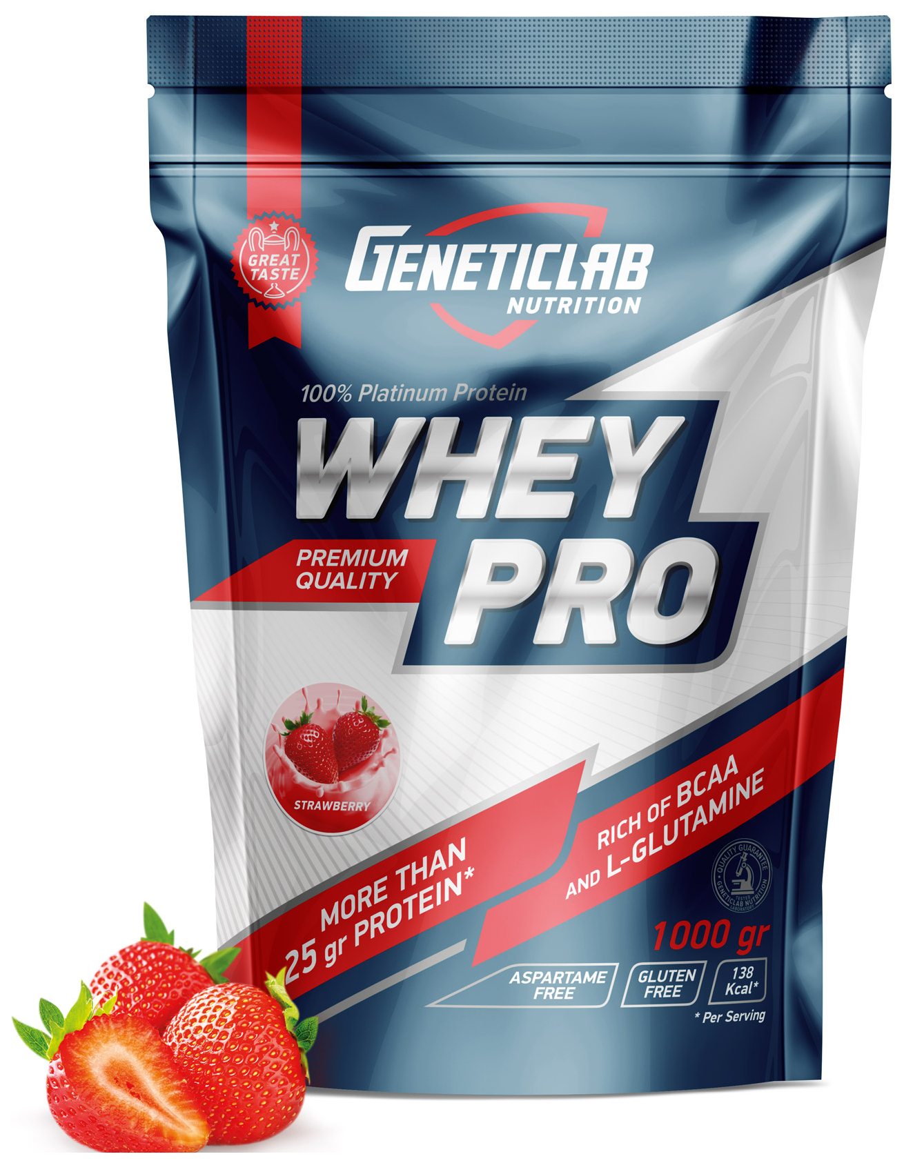 фото Протеин geneticlab nutrition whey pro, 1000 г, strawberry