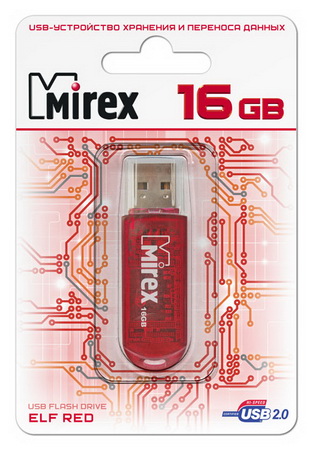 фото Флешка mirex elf 16гб red (13600-fmurde16)
