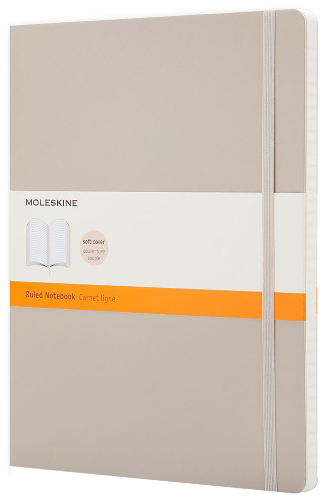 

Блокнот Moleskine Classic Soft XLarge. Бежевый, в линейку, classic soft xl (в линейку)