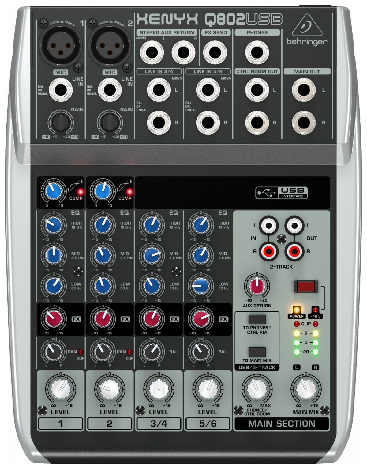 фото Микшерный пульт behringer xenyx q802usb