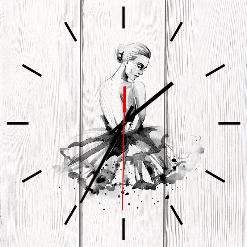 фото Настенные часы балерина 40 х 40 см дом корлеоне
