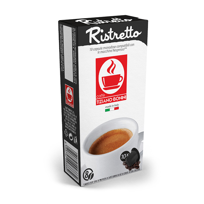 Кофе в капсулах Caffe Tiziano Bonini Espresso Ristretto 10 штук