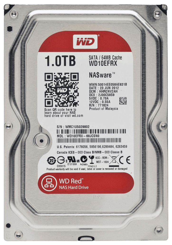 фото Жесткий диск 1тб western digital "red wd10efrx", 64мб (sata iii)