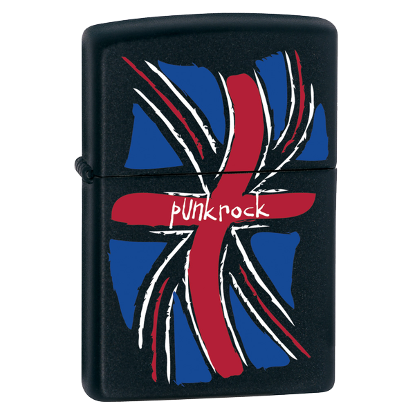 фото Бензиновая зажигалка zippo punk rock 24356 black matte