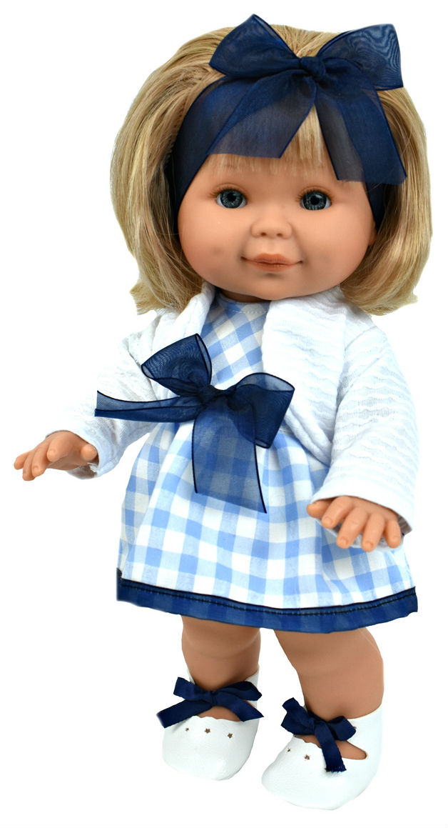 фото Кукла бетти в клетчатом платье lamagik