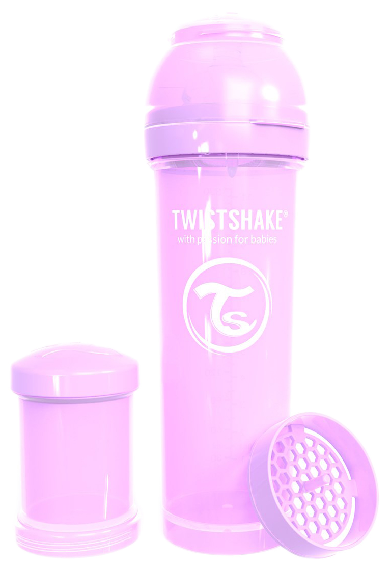 фото Антиколиковая бутылочка twistshake для кормления фиолетовый pastel purple 330 мл