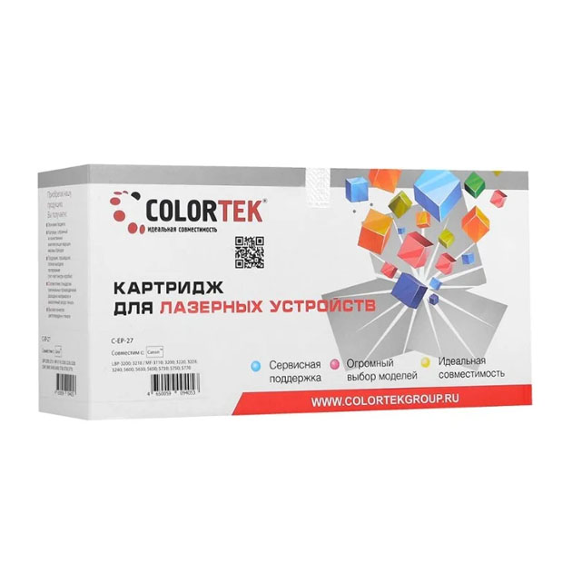 Картридж для лазерного принтера Colortek EP27 черный