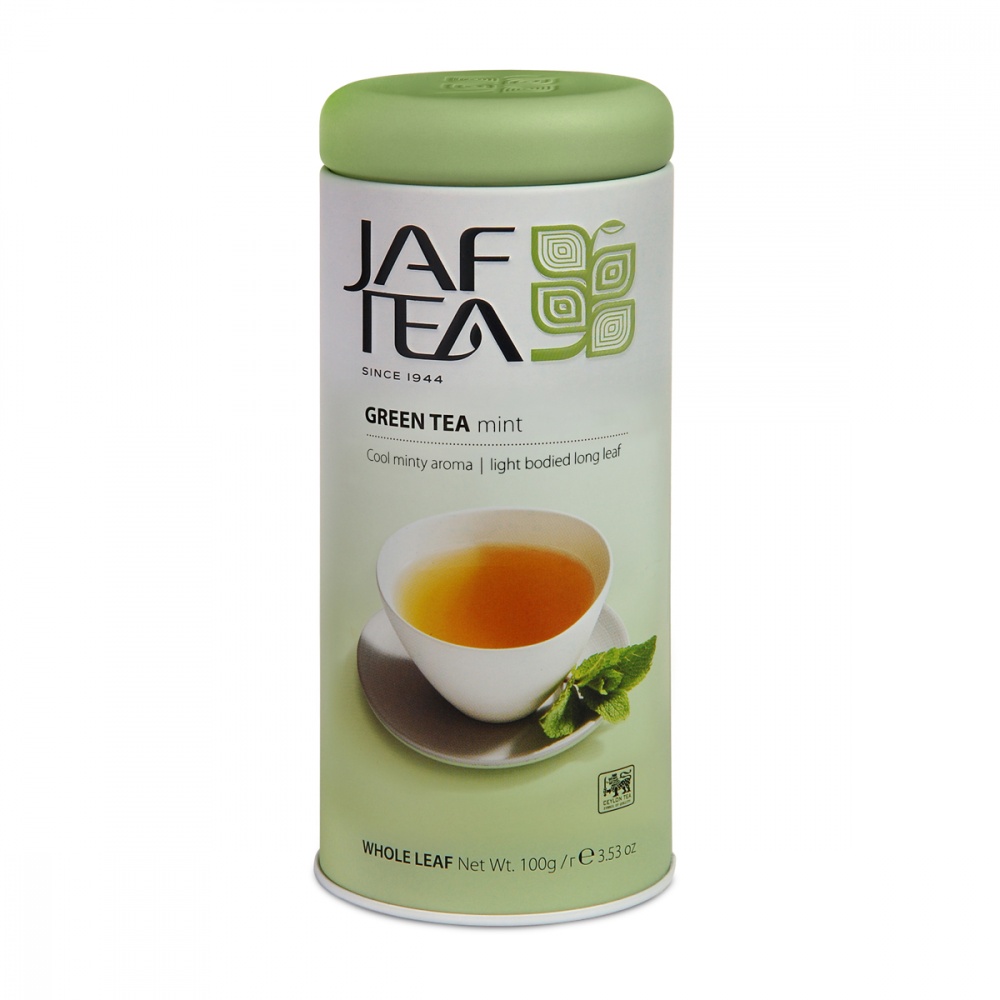 фото Чай jaf tea mint зеленый с мятой 100 г