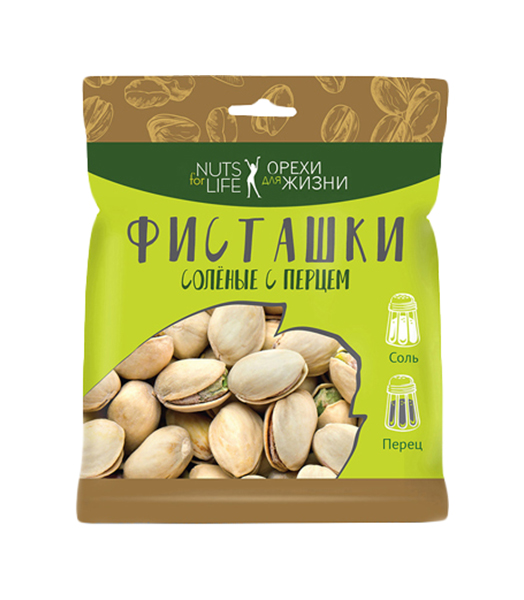 

Фисташка Nuts for life соленая с черным перцем обжаренная