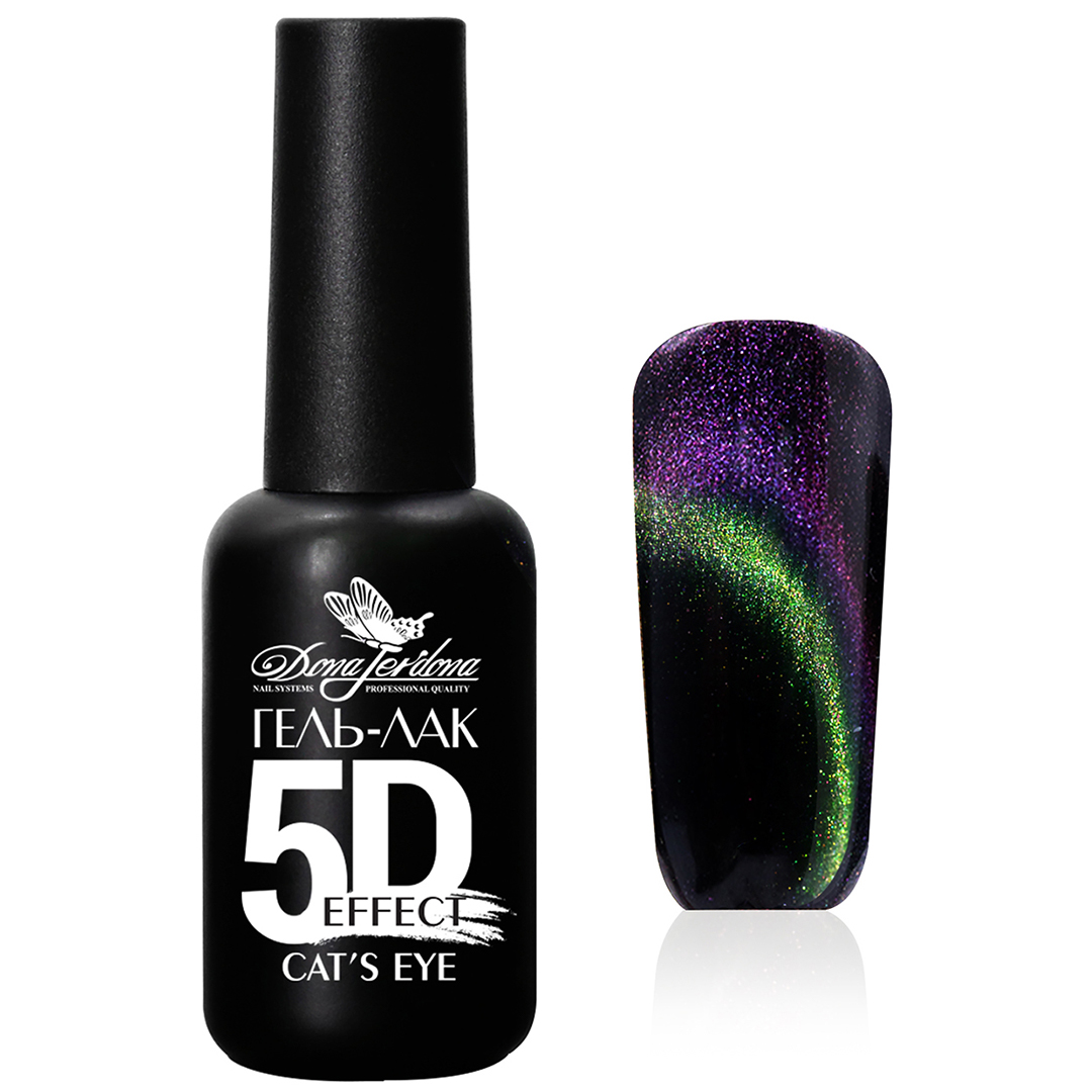 

Гель-лак Dona Jerdona 5D Cat's Eye "Темный изумруд" 10мл