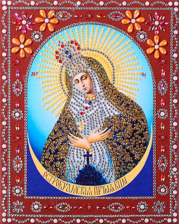 Алмазная вышивка Color KIT Пресвятая Богородица Остробрамская, 20x25 см