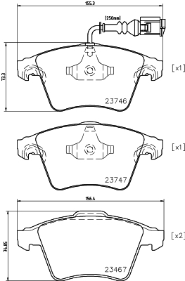 

Комплект тормозных колодок Hella 8DB355011171