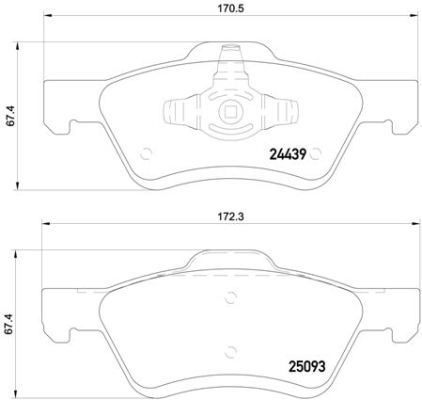 

Комплект тормозных колодок Brembo P24159