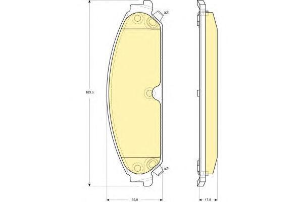 

Комплект тормозных колодок Girling 6141349