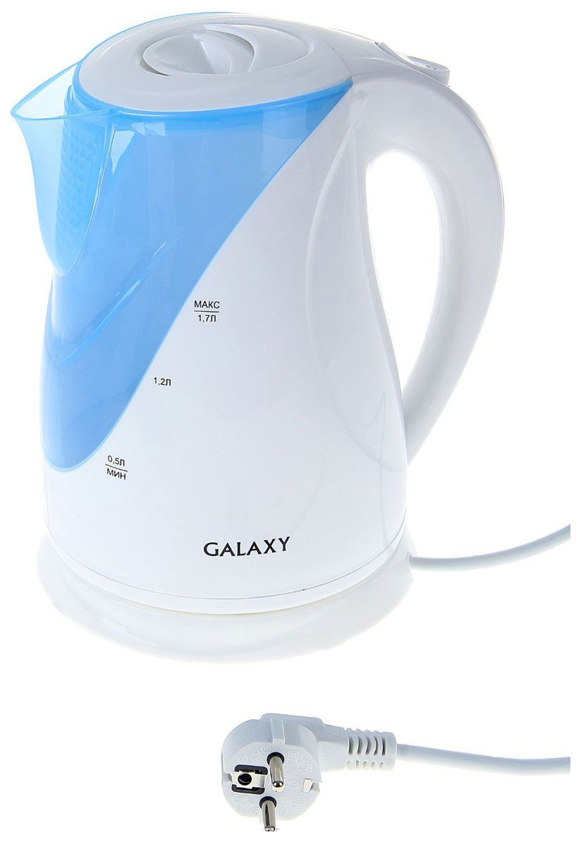 фото Чайник электрический galaxy gl 0202 blue/white