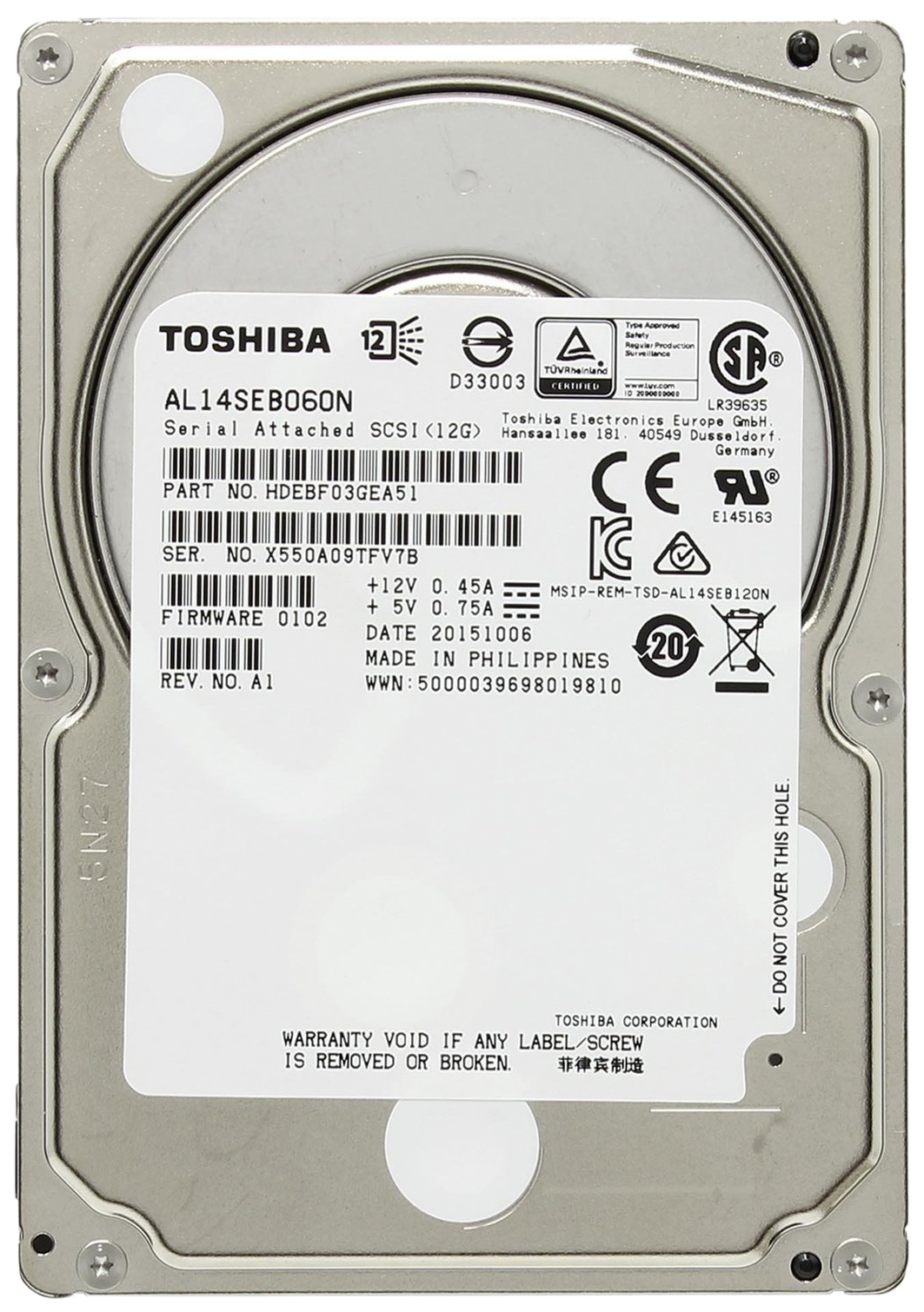 фото Жесткий диск toshiba enterprise performance 600гб (al14seb060n)