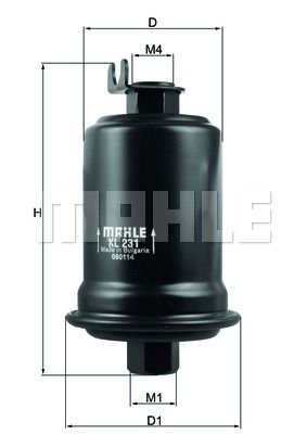 фото Фильтр топливный knecht kl 231 mahle/knecht