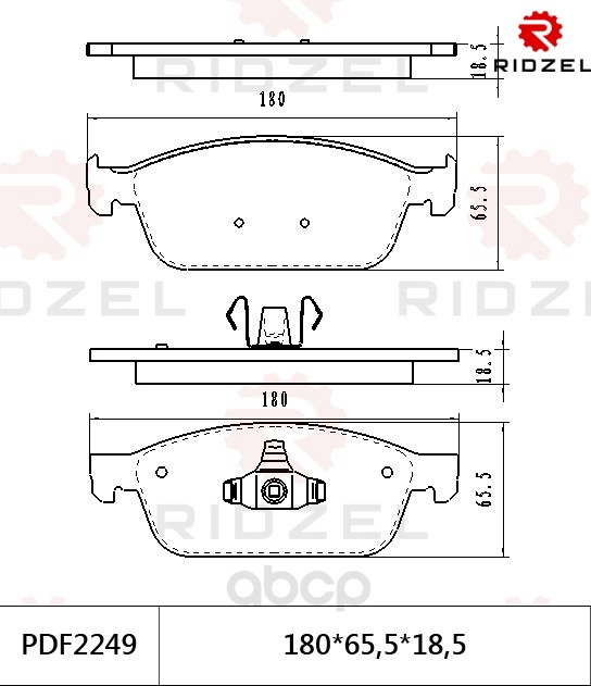 

Комплект тормозных колодок RIDZEL PDF2249