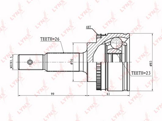 

Шрус LYNXauto CO-7558A