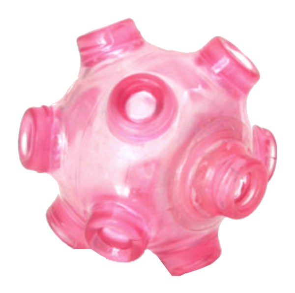 фото Мяч для собак tarky акватой с непредсказуемой траекторией, розовый, 9,5 см