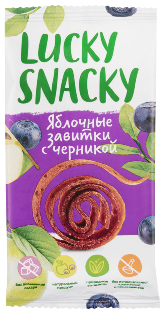 

Яблочные завитки Lucky Snacky с черникой 20 г