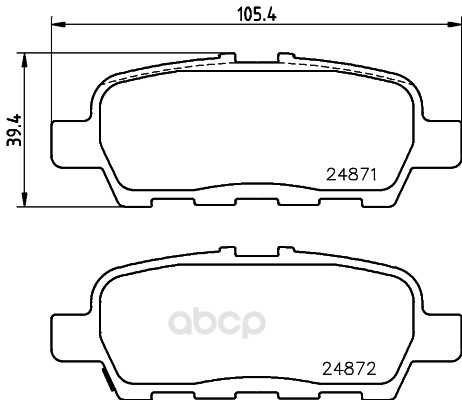 

Тормозные колодки HELLA PAGID/BEHR Nao 8DB355029691