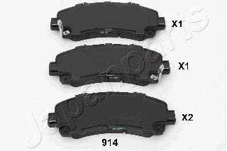 фото Колодки тормозные передние japanparts pa-914af