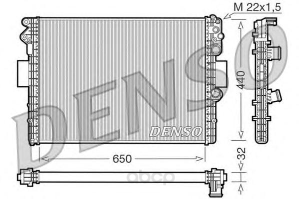 Радиатор системы охлаждения iveco daily 2.8td 99 Denso DRM12001