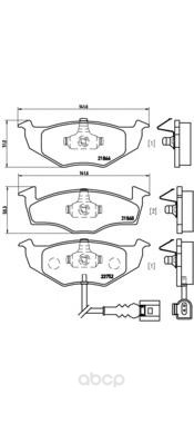 Тормозные колодки дисковые brembo P85071